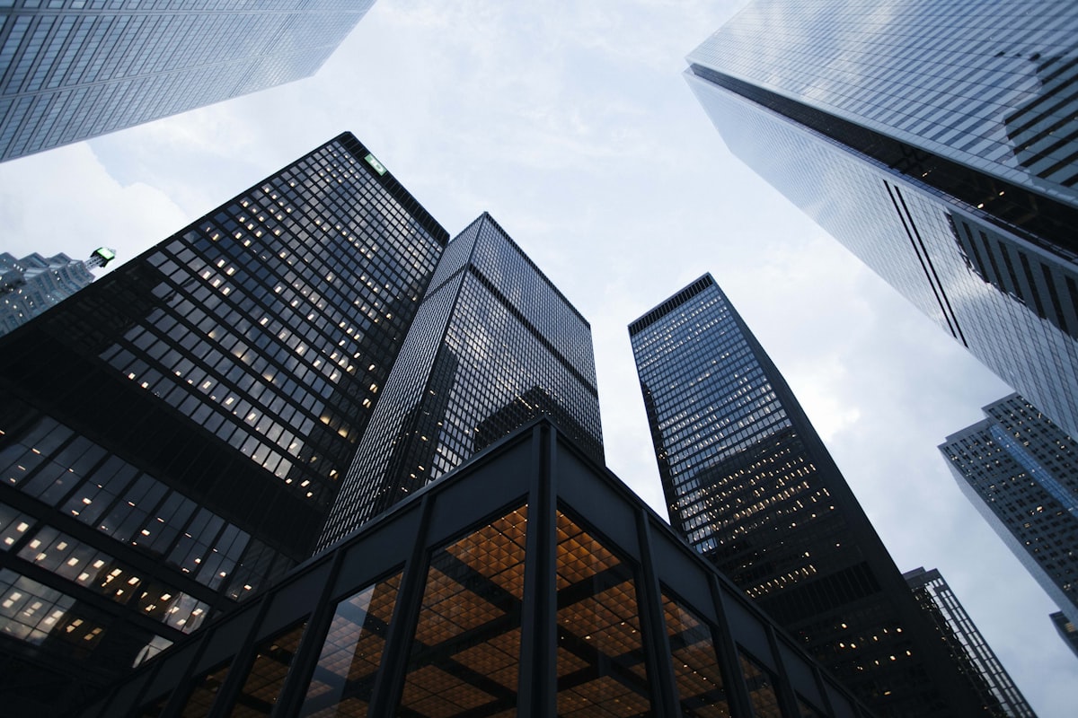 Modern corporate building representing stability